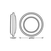 OSRAM LED-taklampa ORBIS BERLIN, silver, Ø 49 cm metall