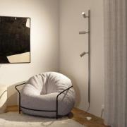 Paulmann URail matningskabel/brytare, matt krom, 2,4 m