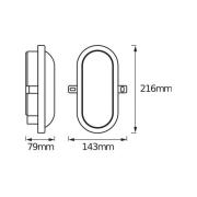 OSRAM LED-utomhusvägglampa BULKHEAD, vit 11 W plast IP54