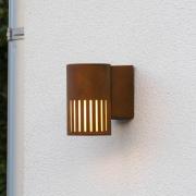 Konstsmide Utomhusvägglampa Pistoia, rostfärgad, höjd 17 cm, metall, I...