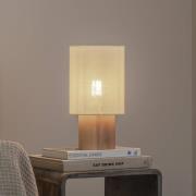 Envostar Asolita bordslampa träbas skärm vit