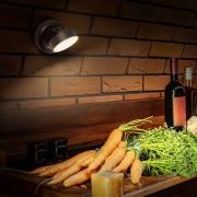 OSRAM LED-batteridriven vägglampa NIGHTLUX ROUND, svart, touchdim