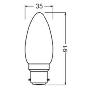 OSRAM LED-lampa, B22d, 1,8 W, matt, 2 700 K