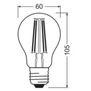 OSRAM LED-lampa Droppe E27 5,9 W Glödtråd 2 700 K dimbar