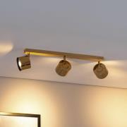 Argon Takspotlight Chloe justerbar, 3 lampor, stål mässingsfärgad
