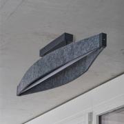 OSRAM LED-taklampa Decor Flat Felt, grå, filt, 3 000 K