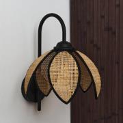 OSRAM vägglampa Decor Rattan Lotus, beige/svart, E27