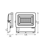 OSRAM LED-spotlight Floodlight EA, 10 W, IP65, svart, aluminium