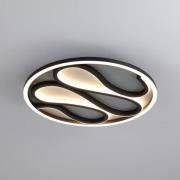 Searchlight LED-taklampa Zendisc, motiv dropp, Ø 39 cm, svart