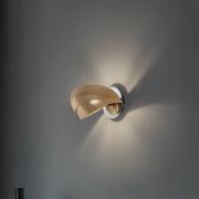 Domiluce Vägglampa Vento, svart/guld, metall, 27 cm, E14
