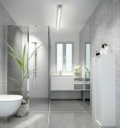 Helestra LED-spegellampa LOOM 2, längd 120 cm, IP44, CCT