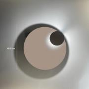 Knikerboker LED-vägglampa Pois, sahara, Ø 25 cm, dimbar