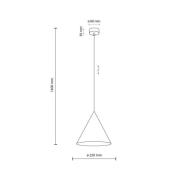 TK Lighting Hänglampa Cono, 1 lampa, Ø 25 cm, sand, E27