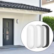 MEGATRON LED-utomhusvägglampa Zella Neo XL Sensor, grå, IP54