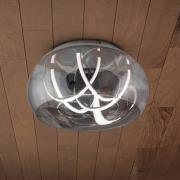 Näve LED-taklampa Malou, glas, CCT, fjärrkontroll