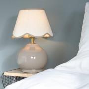 PR Home bordslampa Nell, nougat, keramik, 34 cm hög, E27