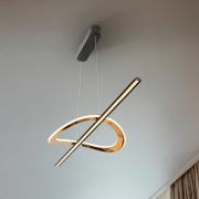 Schuller Valencia LED-hänglampa Enora, svart/guldfärgad, längd 120 cm,...