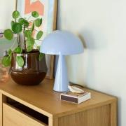 HÜBSCH Bordslampa Mush Mini, isblå, metall, höjd 25 cm