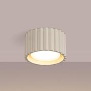 SOLLUX LIGHTING Taklampa RIBLA, beige, Ø 10 cm, metall, GX53
