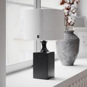 By Rydéns By Rydens bordslampa Woody, höjd 41 cm, svart/vit, trä