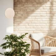 Argon LED-vägglampa Orios Plus, sandfärgad, metall, Ø 30 cm