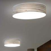 LZF LAMPS LZF LED-vägglampa Gea, grå, Ø 42 cm, trä