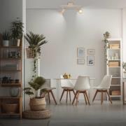 Briloner Takspotlight Tapp, beige, längd 28 cm, 2 lampor, metall GU10