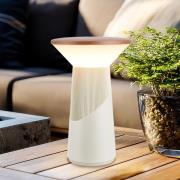 Briloner LED-batteridriven bordslampa Pilia, brun/ljusgrå, höjd 24 cm,...