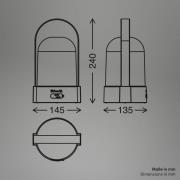 Briloner LED-batteridriven bordslampa ASA BIG, brons/vit, höjd 24 cm, ...