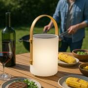 FH Lighting LED-solcellslampa Bari med batteri fjärrkontroll