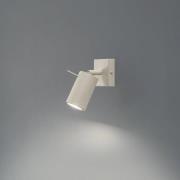 SOLLUX LIGHTING Ring spotlight till vägg, beige, utsprång 16 cm, stål