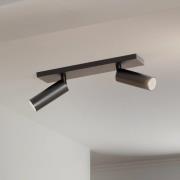 Arcchio takspotlight Brinja Slim, svart, 2 lampor GU10 MR11