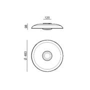 Linea Light LED-taklampa Basin_P, vit, metall, Ø 48 cm