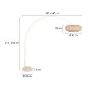 Steinhauer Båglampa Sparkled Light, krämfärgad, bambu, E27