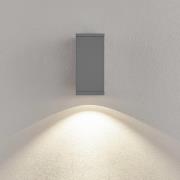 Deko-Light LED-utomhusvägglampa ShoreLine Pro Square, ljusgrå, 830/840