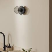 Globen Lighting Vägglampa ART DECO, svart/grå Ø 16 cm IP44