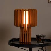 Lucide Bordslampa Rollo, terrakotta, höjd 35 cm, filt/glas/metall