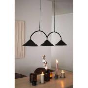 Globen Lighting hänglampa CURVE 3, svart, 3 lampor, 95 cm