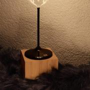 SEGULA bordslampa Cozy, oljad ek, kubformad, E27