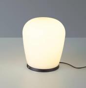 Bopp LED-bordslampa Cara, svart, Ø 18 cm, glas