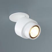 Escale LED-inbyggnadsspot BRUSH, vit, Ø 7 cm, metall, dimbar, 2 700 K