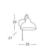 austrolux Kolarz vägglampa Nonna, Ø 20 cm, druvor, slät kant