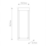 Quintiesse LED-utomhusvägglampa KABO, svart, höjd 36 cm, metall, IP44