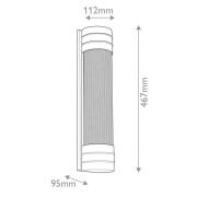 Quintiesse Vägglampa WILLARD, brons, höjd 47 cm, metall/glas, 2x E14