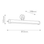 Quintiesse Vägglampa WYNWOOD, brons, bredd 81 cm, metall, 2 x E27