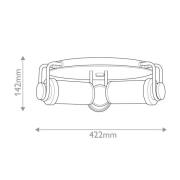 Quintiesse Taklampa WYNWOOD, brons, Ø 42 cm, 3 lampor, metall/glas