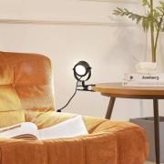 Lindby klämlampa Jyla, matt svart, GX53