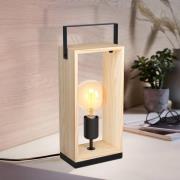 EGLO Bordslampa Famborough med ljus träram