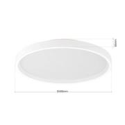 ORION LED-taklampa MASCA, vit, Ø 40 cm, CCT, metall, dimbar