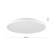 ORION LED-taklampa MASCA, vit, Ø 60 cm, CCT, metall, dimbar